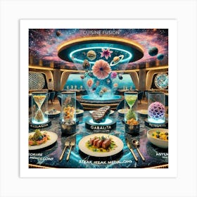 A Futuristic Display Of Cuisine Fusion In The Nebu Art Print