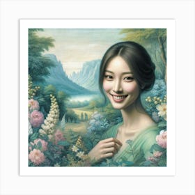 Portrait Of A Young Woman Art Print