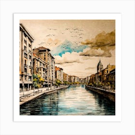 River Walk Art Print