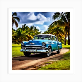 Classic Car On The Road 5 Art Print