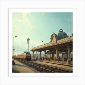 Train Station Art Print