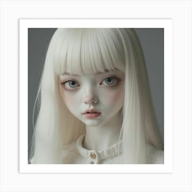 White Haired Doll 2 Art Print