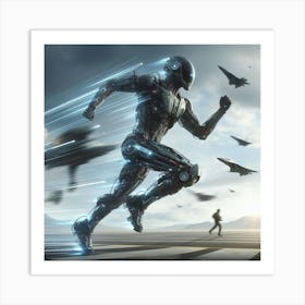 Cyborg Running 3 Art Print