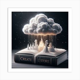 characters made of clouds Art Print