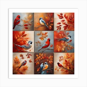 Autumn Birds 3 Art Print