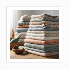 Stack Of Towels 1 Art Print