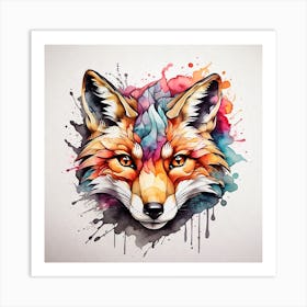 Watercolor Fox Art Print