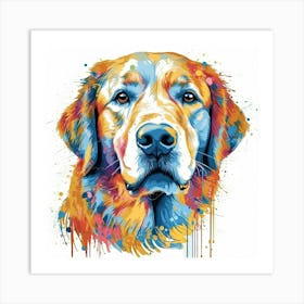 Golden Retriever Painting 8 Art Print