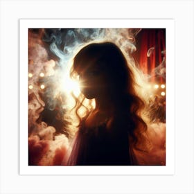 Little Girl In Smoke Art Print