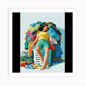 Laundry Basket Art Print