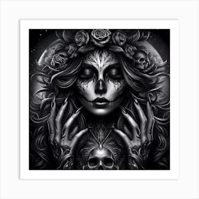 Day Of The Dead Woman Art Print