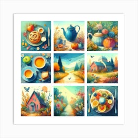 Autumn Set Art Print