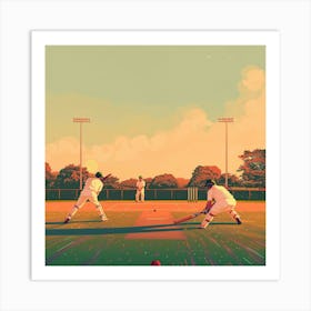 Cricket Game 1 Art Print