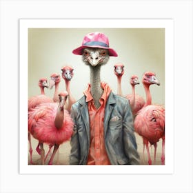 Ostriches 4 Art Print