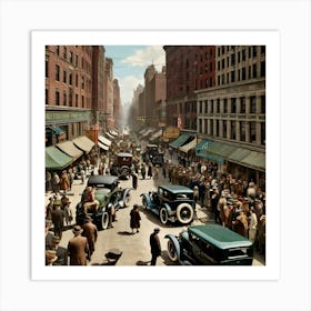 Street Scene In New York City Art Print