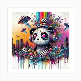 Psychedelic Panda 27 Art Print