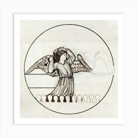 Angel In A Circle Art Print