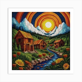 Small mountain village 37 Art Print