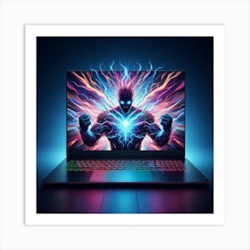 Image Of A Laptop Art Print