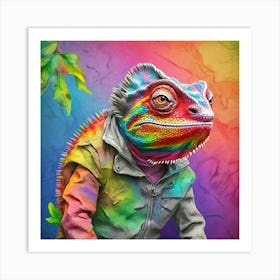 Rainbow Lizard 5 Art Print