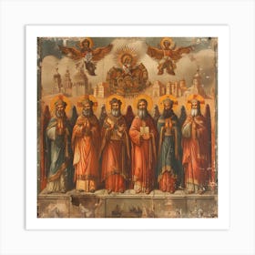 Russian Iconography Saints Art Print