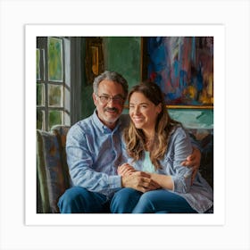 Portrait Of A Couple Art Print