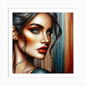 Portrait of a woman 5 Art Print