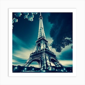 Eiffel Tower At Night 16 Art Print