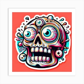 Skull Sticker 1 Art Print