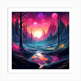 Fantasy Forest Art Print