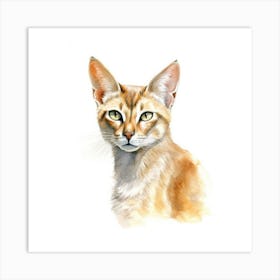 Chausie Cat Portrait Art Print