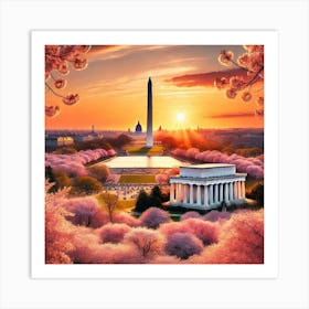 Cherry Blossoms In Washington Dc Art Print