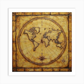 World Map Art 18 Art Print