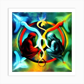 Angels And Demons Art Print