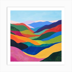 Colourful Abstract Sierra Nevada National Park Usa 4 Art Print