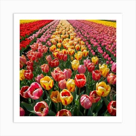 Tulip Field Art Print