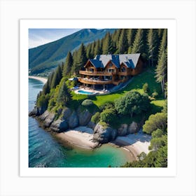 a house near of the sea Art Print