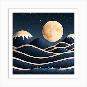 Moon In The Sky Art Print