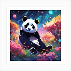 Panda Having Fun Art Print