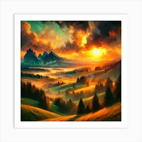 Enchanted Horizon 17 Art Print