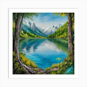 Lake In The Mountains 5 Art Print