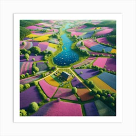 Lilac Fields Art Print