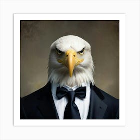 Eagle In Suit Art Print