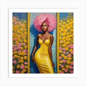 'Yellow Dress' Art Print