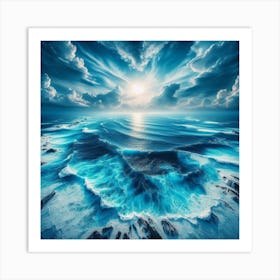 Ocean Waves In The Sky Art Print