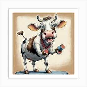 Cartoon Cow 8 Art Print