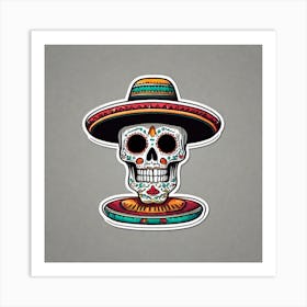 Day Of The Dead Skull 34 Art Print