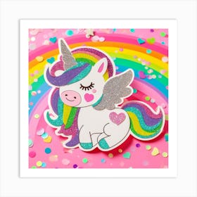 Unicorn Pin Art Print