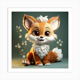 Cute Fox 25 Art Print