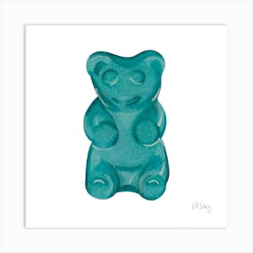 Blue Gummy Art Print